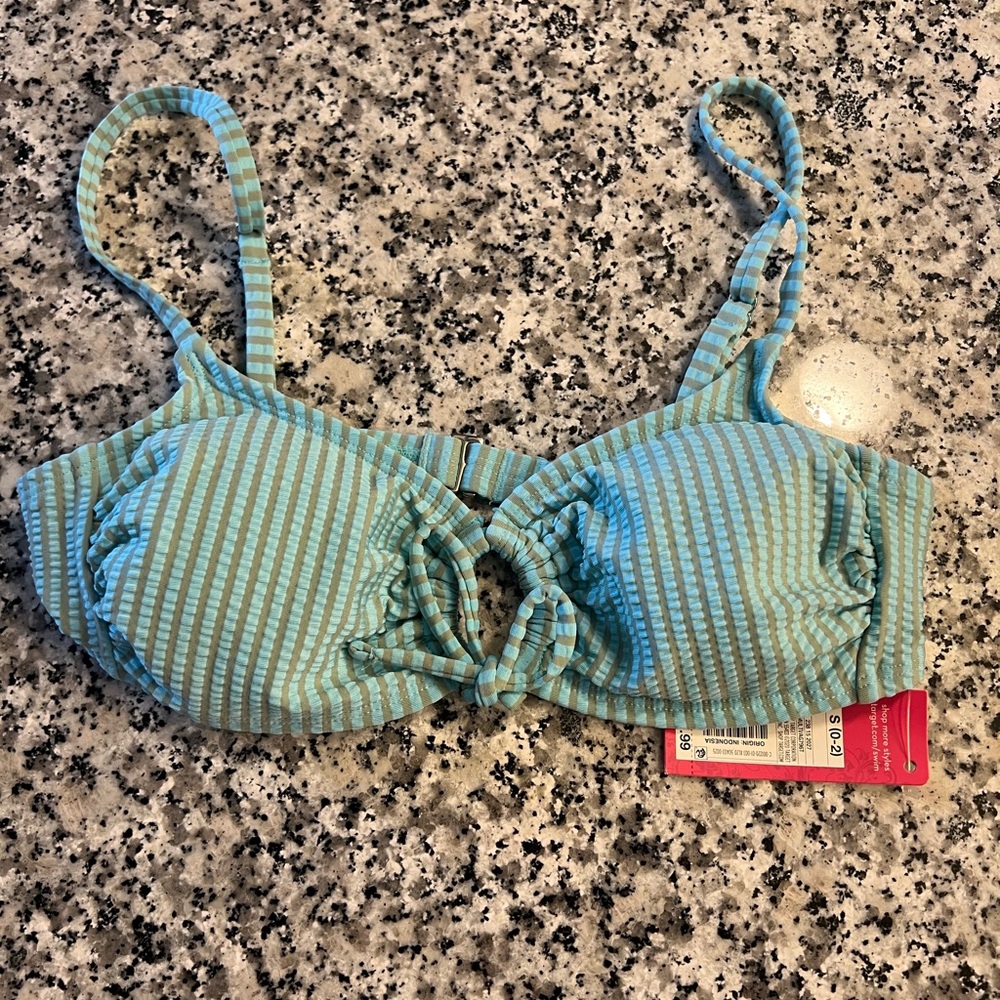 *Brand New* light blue bikini top size small